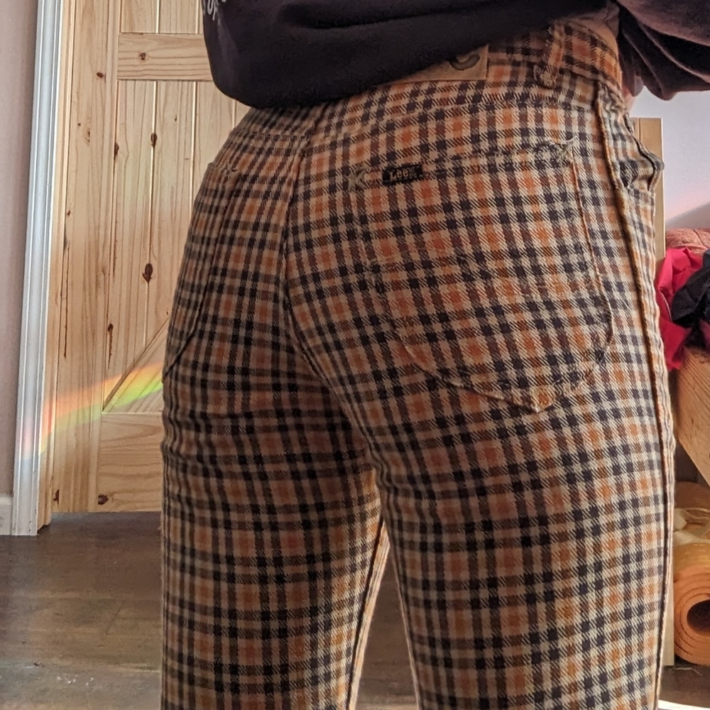 Vintage plaid lee jeans pants
